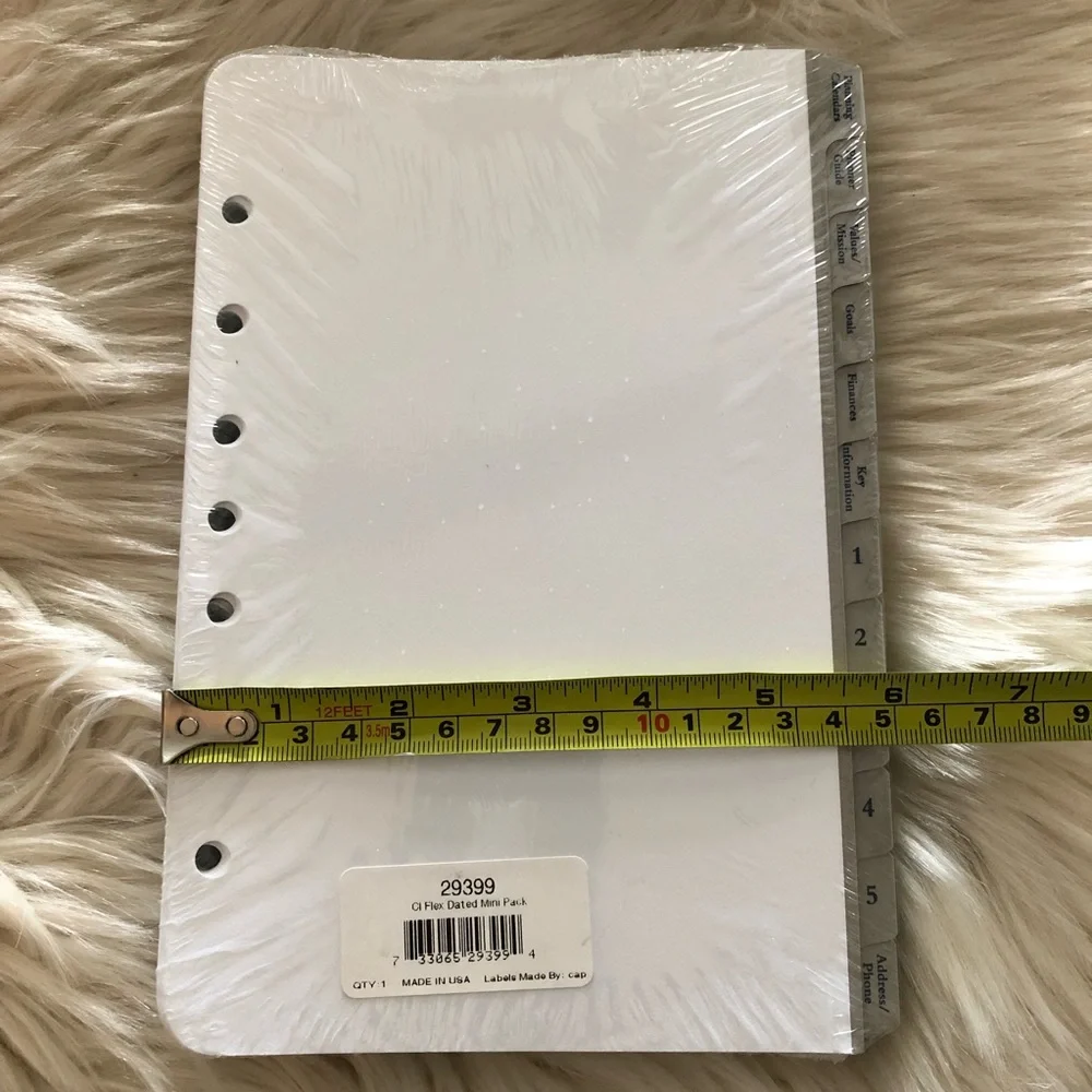 Franklin Covey black vegan leather Spacemaker zip around binder agenda